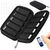 Zephyra Custodia per Chiavette USB con 10 Scomparti - Borsa Portaoggetti con Etichette, Portatile, Organizer per Chiavetta per Unità Flash USB,Pen Drive,Jump Drive,Disco U,Accessori Elettronici,Nero