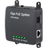 LINOVISION 30W Gigabit PoE Splitter con uscita DC 5/9/12/18V, ingresso ad ampia tensione, IEEE802.3af/at POE con alimentazione DC per telecamere di sicurezza, sistemi di controllo degli accessi