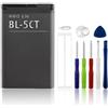SwarKing Batteria di ricambio BL-5CT compatibile con Asus No-Kia 5220 5630 6303 6730 3720 C3-01 C5-00 C6-01