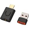 Ouitble Adattatore audio USB C aptX 5.4 Bluetooth USB Audio trasmettitore per LE Audio con funzione vivavoce, adattatore musicale per PC, laptop, tablet, cuffie plug and play