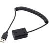 Fotga USB Power Cable to Decoded NP-FW50 Dummy Battery for Sony Mirrorless Camera A7 A7R A7S A7II A7RII A7SII A6000/A6100/A6300/A6400/A6500 Battery Bank