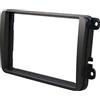 Audioproject A109 - Mascherina Autoradio 2 DIN compatibile con VW Golf 5 V 6 Caddy Touran Passat 3C Polo 6R Caddy Skoda Octavia Cornice Autoradio Mascherina Telaio Adattatore nero