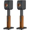 notiela Supporto da Terra per Casse KEF LS50 Meta e LS50 Wireless II - Supporto in Legno Pesante per Altoparlanti da Libreria, Capacità fino a 50 LBS