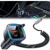 ZMCVOE Adattatore AUX Bluetooth 5.4 per auto, ZMCVOE Adattatore Bluetooth da 3.5mm con spina, Adattatore AUX su Bluetooth per ascolto di musica senza fili, funzione vivavoce, ricarica rapida