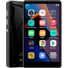 SWOFY Reproductor MP3 SWOFY 80GB con Bluetooth, WiFi, pantalla táctil 4, mp3/mp4 lettore musicale, Android compat. con Spotify (mp3), Pandora, Amazon Music, Libby, Audible, navegador, expansión 1TB (negro)