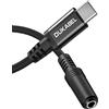 DuKabel Adattatore USB C a jack da 3,5 mm USB C Aux per cuffie jack audio adattatore per Samsung Galaxy Note20 S21 Ultra Note10 A80 Huawei P40/P30 Pro/P20, Google Pixel 4XL, OnePlus 7, Xiaomi