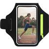 PacuM Portacellulare Braccio Running Porta Cellulare Corsa Regolabile Porta Telefono Corsa Touchscreen Fascia Telefono Running Tasca Cuffie Con Strisce Riflettenti per Telefoni Sotto 6,7 Pollici
