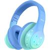 EarFun K4 Cuffie Bluetooth per Bambini Wireless con Luci LED, Limite di Volume 74/85/94dBA, Microfono Integrato, 90H di Autonomia, Cuffie Over-Ear Bluetooth 5.4 per iPad/Tablet/PC/Scuola, Verde