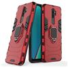 MaiJin LuluMain Compatibile con Oppo A9 (2020) Cover, Custodia Armor Anello Cavalletto (Funziona con Il Supporto Magnetico per Auto) Case Paraurti per Oppo A9 2020 (Rosso)