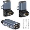 Sewowibo 3PCS Adattatore di ricarica USB-C da per orologi Garmin,adattatore per cavo di ricarica USB C per Garmin Fenix 8/8 Solar/7S/7X,Forerunner 955/965/265,Vivoactive 4S/5,Venu SQ,Epix Pro 2,Instinct 2X