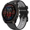 Koelaa 22mm QuickFit Cinturino per Garmin Fenix 7/6/6 Pro/5/8 47mm, Cinturino in Silicone Bicolore Traspirante - Ricambio per Fenix 7 Pro/Forerunner 965/955/945/935/Epix 2/Pro 47mm - Nero + Grigio