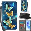 Haninsuze Cover per Honor 90 Lite 5G Custodia Cover Pelle Libro Portafoglio con Porta Carte Magnetica Protezione Antiurto Cuoio Flip Case Custodia Cover per Honor 90 Lite, farfalla dorata