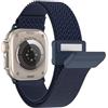 BOJYS Nylon Cinturino per Apple Watch 42mm 41mm 40mm 38mm, Bracciale Fibbia Magnetica Modello Onda Solo Loop Nylon Cinturino per iWatch Ultra 1 2 SE Series 10 9 8 7 6 5 4 3 2 1