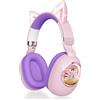 esonstyle Cuffie Bambini, Cuffie Over Ear Bluetooth 5.4 con Microfono, Luci LED Cat Ear, Cablate/Wireless per Scuola/iPad/Tablet/Smartphone