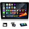 NHOPEEW 4+128G Autoradio per Citroen Berlingo 2015-2018/Peugeot Partner 2008-2019 con Carplay Android Auto - Schermo incell da 9 pollici Supporto WiFi GPS Comandi al volante+Telecamera di retromarcia