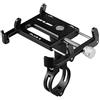 GUB Supporto per telefono da bicicletta, in alluminio, universale, regolabile, da manubrio per iPhone X 5, 6, 7, 8 Plus, Samsung LG, può contenere telefoni fino a 3,5 di larghezza (nero P6)