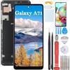 YHX-OU - Schermo LCD da 6,70 per Samsung Galaxy A71 SM-A715F, kit di digitalizzatore touch screen con strumento di installazione + 1 pezzo in vetro temperato (nero + cornice)