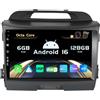 BXLIYER SXAUTO (Built-in 4G / DAB) Android 16-6G+128G Autoradio Per Kia Sportage (2010-2015) - Senza fili CarPlay/Android Auto - Camera + MIC - Fast-boot Volante 360-CAM HDMI DSP WIFI -2 Din IPS 9 Pollici