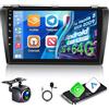 ETLFUCyber 2G+64G Android Autoradio Per Mazda 3 2003-2009 con Wireless Carplay e Android Auto, Autoradio Touch Screen da 9 Pollici Con WiFi, Navigazione GPS, Bluetooth, FM RDS