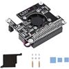 xicoolee POE HAT For Raspberry Pi 5/CM5 Power Over Ethernet Adapter with Onboard Cooling Fan And OLED Display Supports 802.3af/at Network Standard Comes With Metal Heatsink Fits Raspberry Pi 5 Case Original