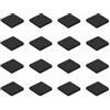 QUARKZMAN 16 Pezze Piedini Isolamento Altoparlante Lato Singolo, 30mmx5mm Quadrato Base Antiscivolo Schiuma Assorbimento Urto Piedistallo Amplificatore Tappetino Piedi Altoparlante, Nero