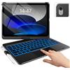 typecase Custodia per iPad 11 generazione con tastiera per iPad A16 11/10 generazione (2025/2022, 11/10,9 pollici, girevole a 360°, retroilluminazione RGB, con porta penna, QWERTZ, nero