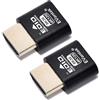 EVanlak Adattatore per spina fittizia HDMI 8K 30Hz 4K 120Hz - Emulatore monitor ad alta risoluzione Edid | Supporta HDMI 2.1, simula ideale per test GPU, server headless, operazioni desktop remoto-2P