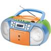 Dual DAB-P 210 Radio a cassette con CD - DAB(+)/radio FM - Boombox - lettore CD - altoparlante stereo - porta USB - ingresso AUX - funzionamento a batteria - portatile, colorato