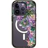 CASETiFY Impact - Custodia per iPhone 14 Pro [4X grado militare testata contro le cadute, 2,5 m, compatibile con Magsafe] - My Succulent Garden di Monika Strigel - nero lucido