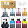JoyPrinting 113 Pigment Ink Bottle Ricambio per Epson 113 Compatibile con Epson EcoTank ET-5150/ET-5170/ET-5800/ET-5850/ET-5880/ET-16150/ET-16650/ET-16600/ET-M16600/ET-166800 /ET-M1 6680 (confezione