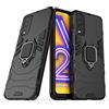 MaiJin Compatibile con VIVO Y20 Cover, Custodia Armor Anello Cavalletto (Funziona con il Supporto Magnetico per Auto) Case Paraurti (Nero)