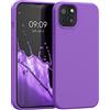 kwmobile Cover per iPhone 13 Custodia - Back Case per Smartphone in Silicone TPU - Protezione Gommata - viola ametista