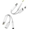 zoyuzan Adattatore da fulmine a AUX Aux (2 pezzi) per cuffie iPhone 3,5 mm, jack di ricarica 2 in 1 e convertitore per cuffie auto Apple