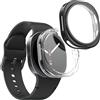 kwmobile Set 2x Custodia Smartwatch Compatibile con Samsung Galaxy Watch 8 (40mm) Cover - Case Silicone Protezione Orologio Fitness trasparente/nero