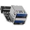 WLGQ Adattatore a doppia porta USB 3.0 - 19/20 PIN a doppia USB 3.0 femmina Header per espansione scheda madre PC (A)