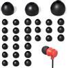 HYSHIKRA Cuscinetti auricolari di ricambio, compatibili con cuffie Bluetooth e cablate intrauricolari che hanno un diametro interno foro di 3,8-6 mm, 3 misure (S/M/L) (Nero, 10 paia)