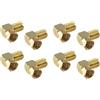 POPPSTAR 8x adattatori SAT ad angolo (adattatore per antenne con angolo di 90 gradi) (giunto F coassiale su presa F) Presa angolare per cavi coassiali - cavo antenna, dorato
