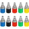 QUARKZMAN 10 Pcs Banana Jack, 24A 6 x 4mm Presa Femmina Banana Da Pannello, Adattatore A Morsetto 4mm Per Connettori Banana Plug, 5 Colori