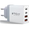 Adjuo Caricatore USB C, 55W 4 Porte Caricatore Rapido USB C per iPhone, Multipresa PD+QC 3.1A, Adattatore Tipo C per iPhone 16 15 14 13 12 11 Pro Max X XS XR 8 7 6S Plus Mini SE, iPad, Samsung Galaxy