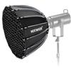 NEEWER BASICS Kit Softbox Parabolico, Soft Box a Sgancio Rapido con Attacco Bowens da 55cm, Diffusore di Luce Compatibile con Godox Compatibile con Aputure 600d Luce per Foto Video da Studio, NS36P
