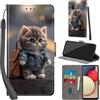 Haninsuze Cover per Samsung Galaxy A02s, Gatto | Pelle PU Portafoglio, Porta Carte, Magnetica, Libro, Antiurto Custodia