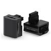 EZDIY-FAB 12VHPWR 12+4 Pin Angle Connector Power Adapter per Scheda Grafica serie RTX40,Supporta Uscita 600 W, Compatibile con RTX4090,4080,4070ti -90 Gradi RVS Type-Nero-1Pack