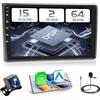 Hikity 2+64G Android 15 Autoradio per Audi A4 S4 RS4 8E B6 B7 (2000-2009) Radio Carplay Android Auto, 9 Pollici 2.5D Touch Screen Radio con Telecamera Bluetooth Navi WiFi FM RDS EQ Mirror Link