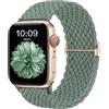 CeMiKa Compatible per Cinturino Apple Watch 42mm 41mm 40mm 38mm Donna Uomini, Intrecciato Sport Nylon Ricambio Elastica Cinturini per iWatch Series 11 10 9 8 7 6 5 4 SE Ultra 3 2 1, Verde