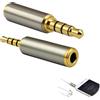 tiyiyok 2 adattatori audio femminili da 2,5 mm da maschio a 3,5 mm, adattatore per cuffie da 2,5 mm, adattatore jack da 3,5 mm a 2,5 mm, per cuffie, cuffie audio, microfoni