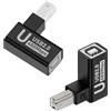 QIANRENON Adattatore USB B per stampante ad angolo di 90°, cavo USB tipo B a femmina, connettore ad angolo retto, estensione MIDI, alloggiamento per stampanti, scanner incisore, pianoforte elettrico,