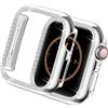 Yolovie Custodia Compatibile per Apple Watch Serie 3 2 1 Cassa operchio Viso Diamanti di Cristallo Bling Strass Lucido, Cornice Protettiva per iWatch Donna Ragazze. 42mm Argentato