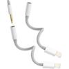 zoyuzan Adattatore Lightning a Jack 3,5 mm (2 Pack) Cuffie Microfono Dongle Cavo AUX Auto per Apple per iPhone 14 13 12 11 Pro Max per iPad Mini Cuffie AUX Connettore Audio Accessori Auricolari Convertitore
