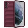 RankOne Custodia in Silicone Liquido Airbag per Samsung Galaxy S21 FE / S21 FE 2023 (6.4 Inches) - Viola Scuro
