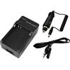 Trade-Shop Batteria caricatore frontale con adattatore per auto per Sony HDR FX-1 FX 7 Z 1 AX 2000 Alpha A200 A300 A350 A500 A550 A700 A850 A900 77 V A450 A560 A580 a 200 a 300 a 350 a 500 a 550 a 700 a 850 a 900 a 560 a 580